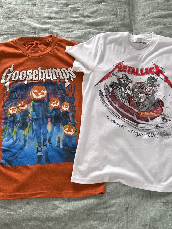 abercrombie kids Other - Abercrombie Kids Size 15/16 *Bundle of 2* Shirts Goosebumps & Metallica Graphics